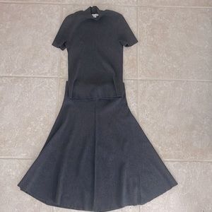 Beautiful Pure Navy skirt and top set dark grey women’s size M a-line midi skirt